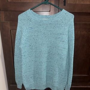 Faded Glory Women's Light Blue Crew Neck Sweater